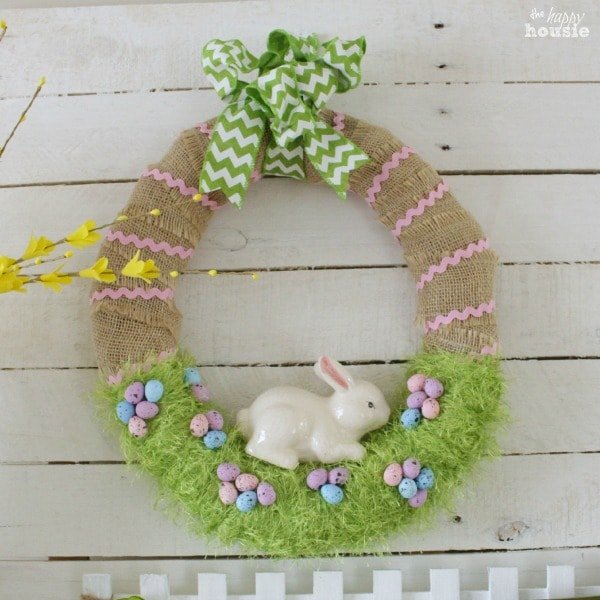 Vibrant Grass Spring Wreath for Easter