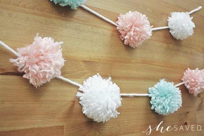 Vibrant Pompom Garlands for Room Decor