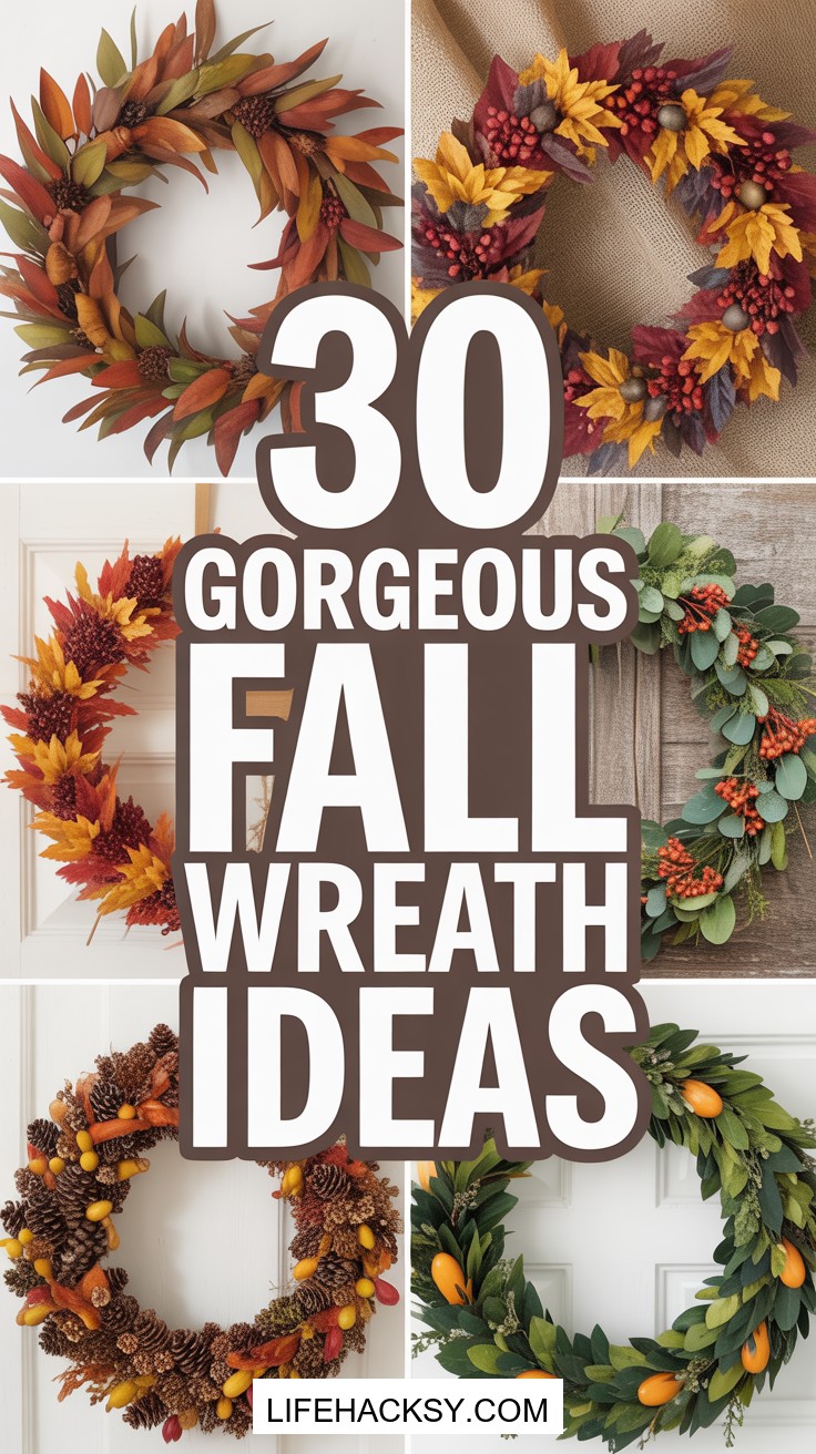 30 Cozy Fall Wreath Ideas for Your Home