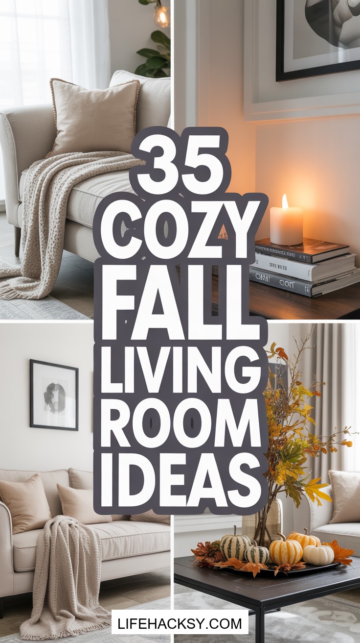35 Cozy Fall Living Room Decor Ideas