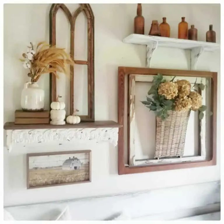 Antique-Style Wall Shelf Decor