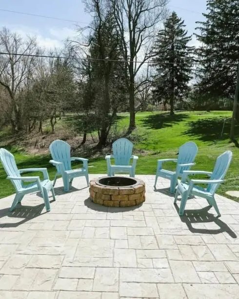 Armchairs and Yellow Fire Pit