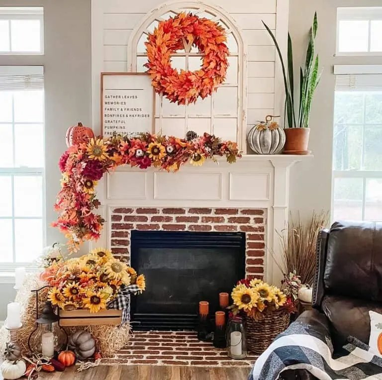Autumn Floral Garland Display