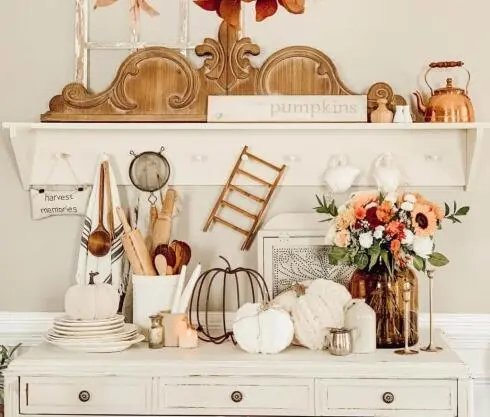 Autumn Kitchen Console Decor