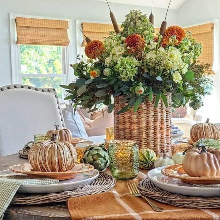 Autumn Table Flower Arrangement