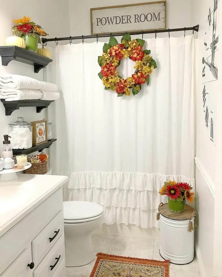 Bathroom Fall Wreath Ideas