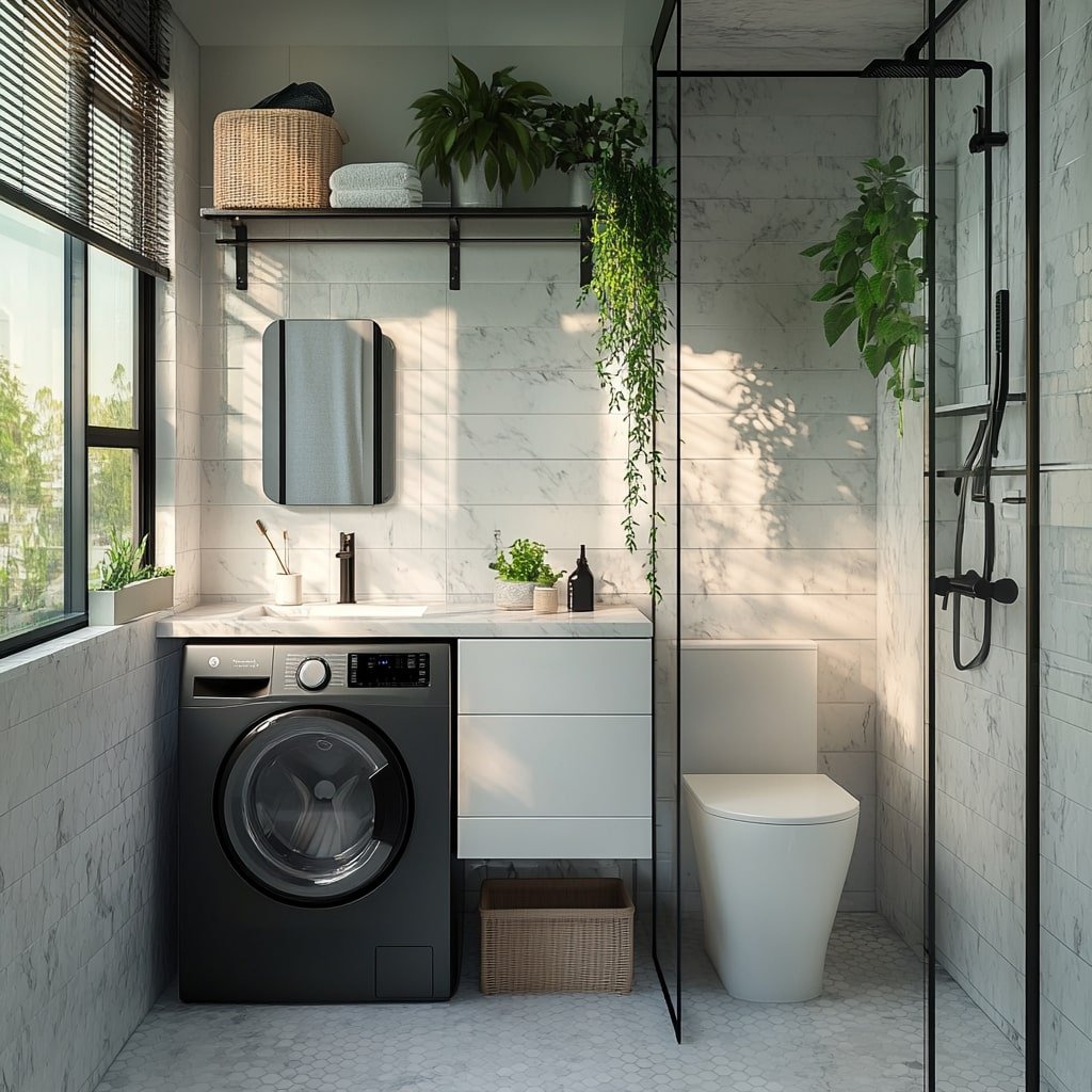 Bathroom-Laundry Space Integration