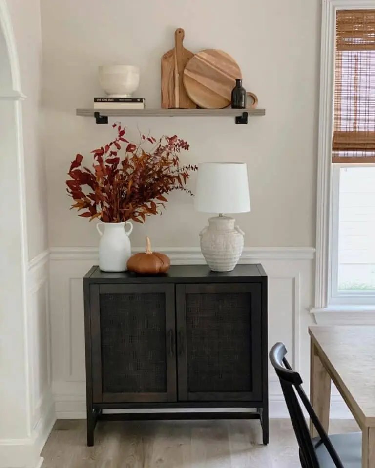 Black Cupboard with Fall Accents