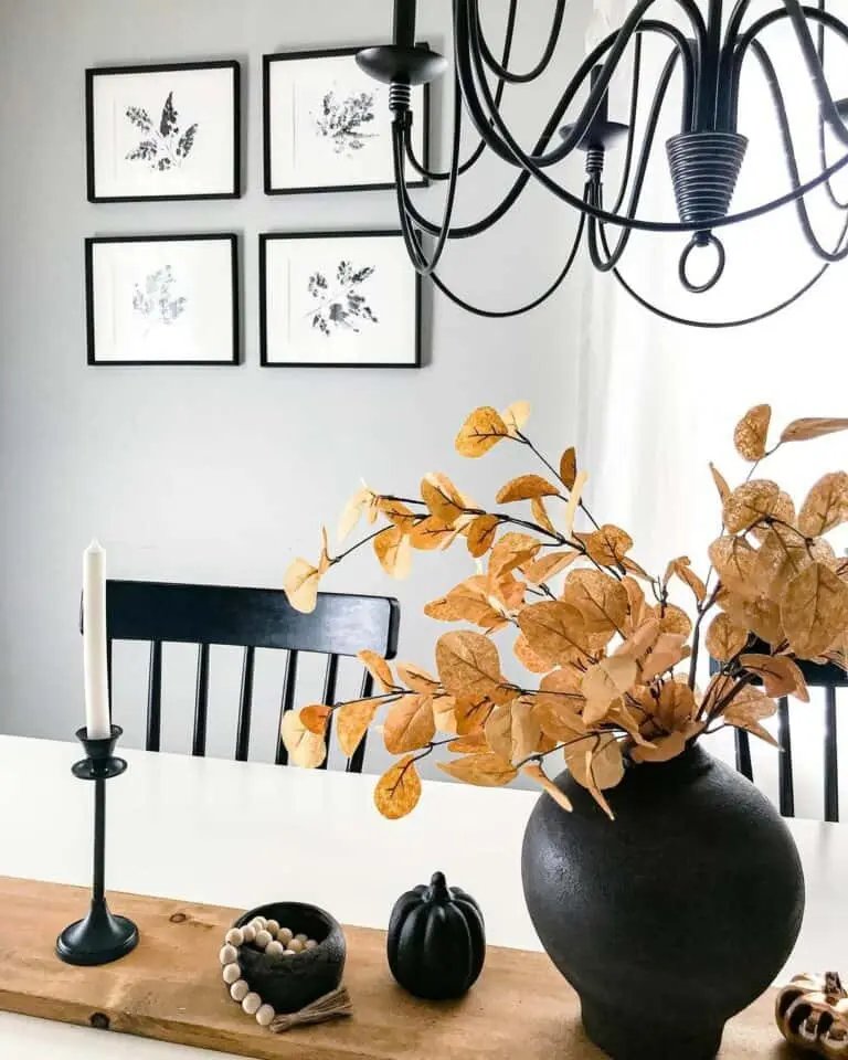 Black Modern Fall Tablescape