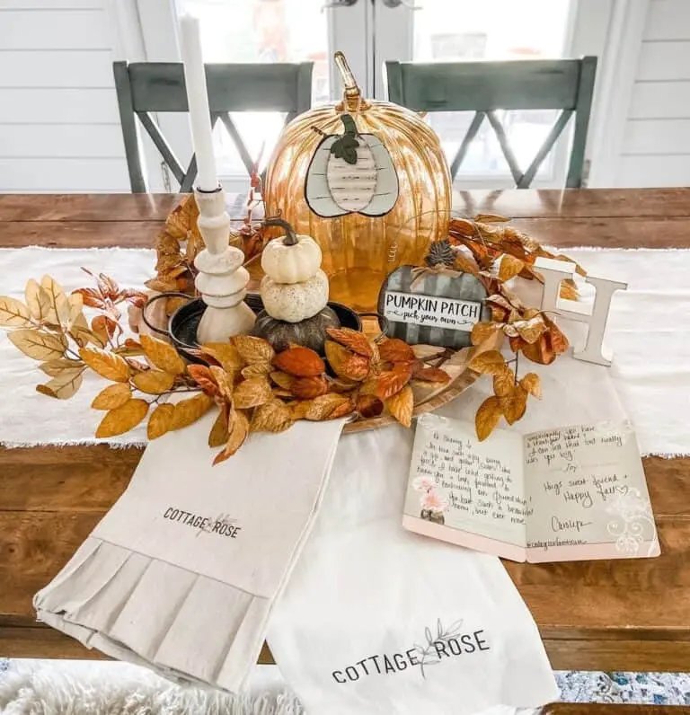 Blown Glass Pumpkin Centerpiece