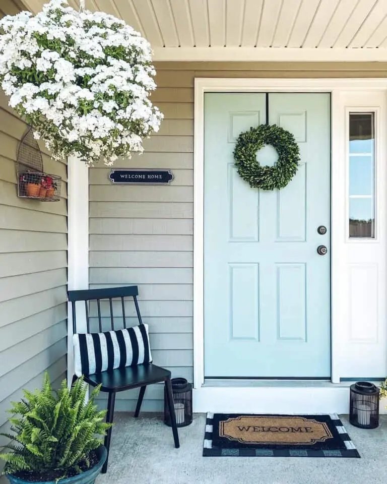 Blue Door Summer Decor