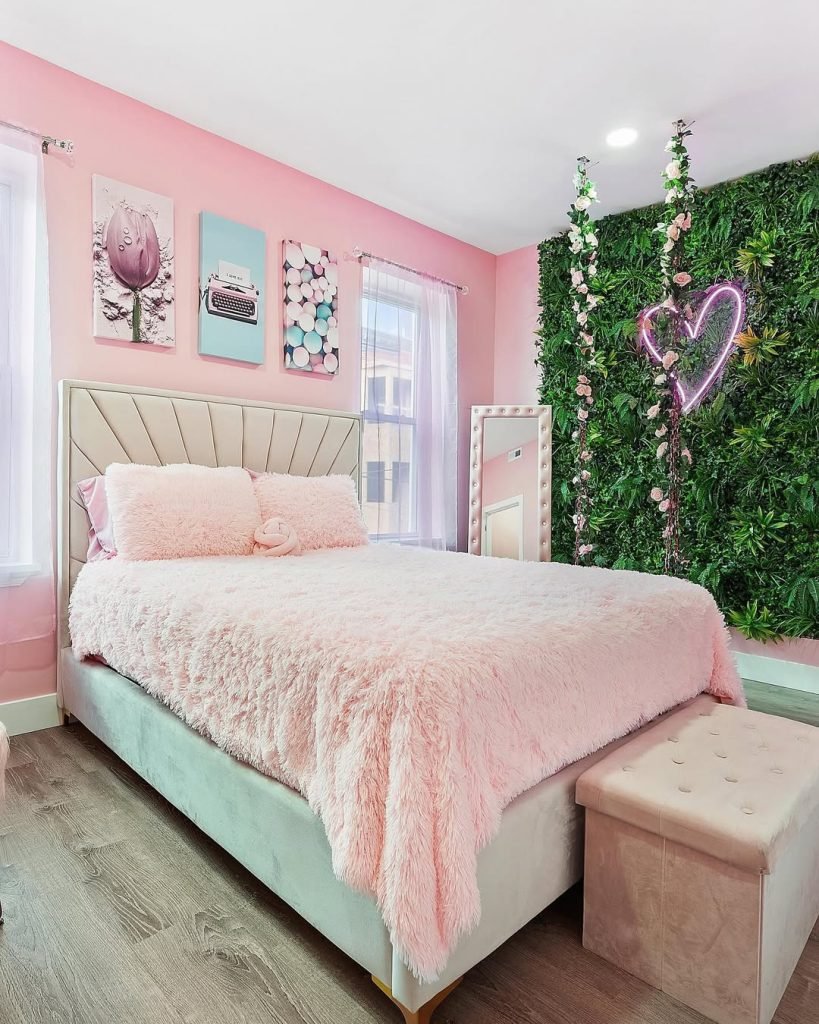 Botanical Pink Bedroom Retreat