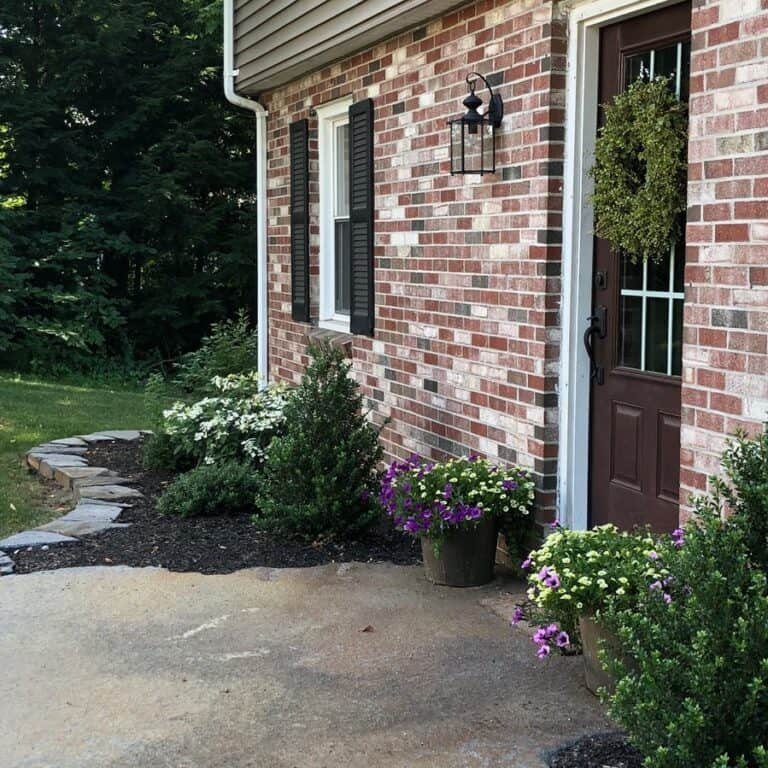 Brick House with Leaf Wreath