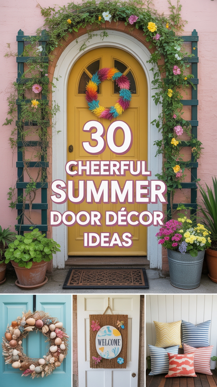 bright-summer-front-door-décor-ideas