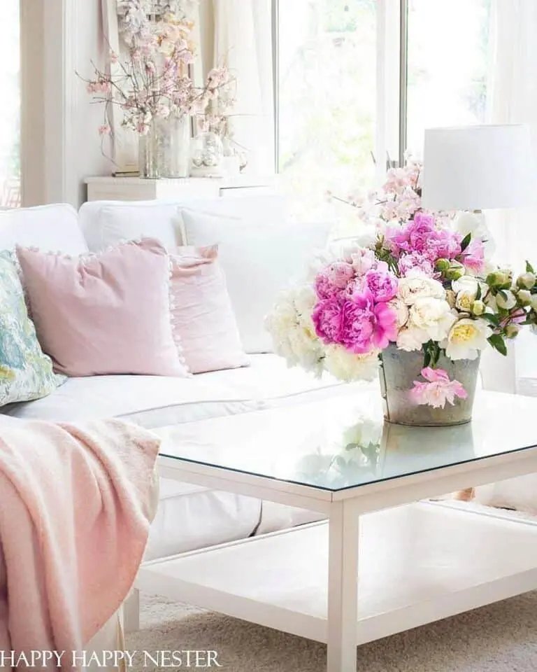 Bright Touches on White Sofa