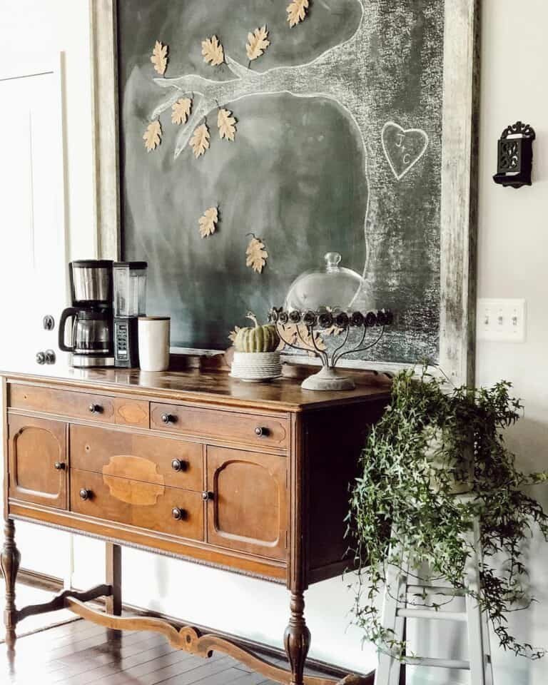 Buffet Table with Chalkboard Art