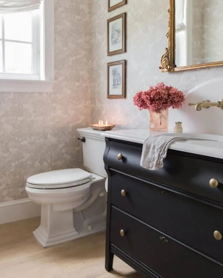 Calm Fall Bathroom Decor