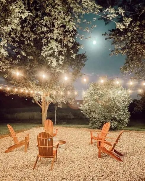 Chairs and String Lights
