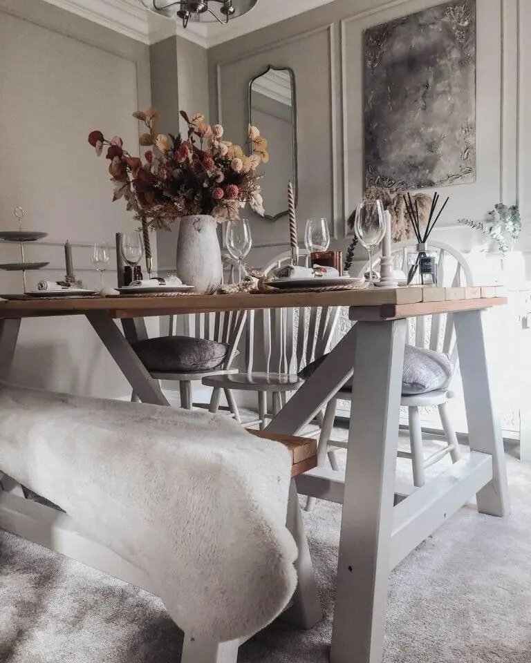 Chic Natural Glam Dining Room