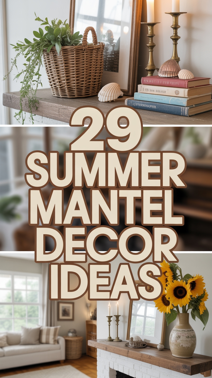 chic-summer-mantel-décor-ideas