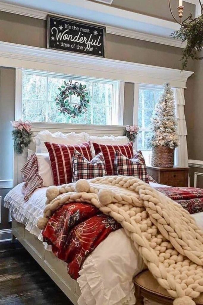 Christmas-Style Fall Bedroom Decor