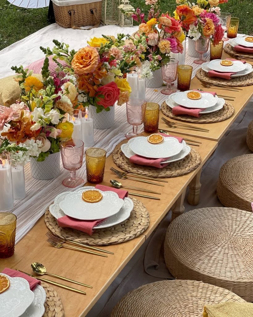 Citrus-Themed Harvest Table