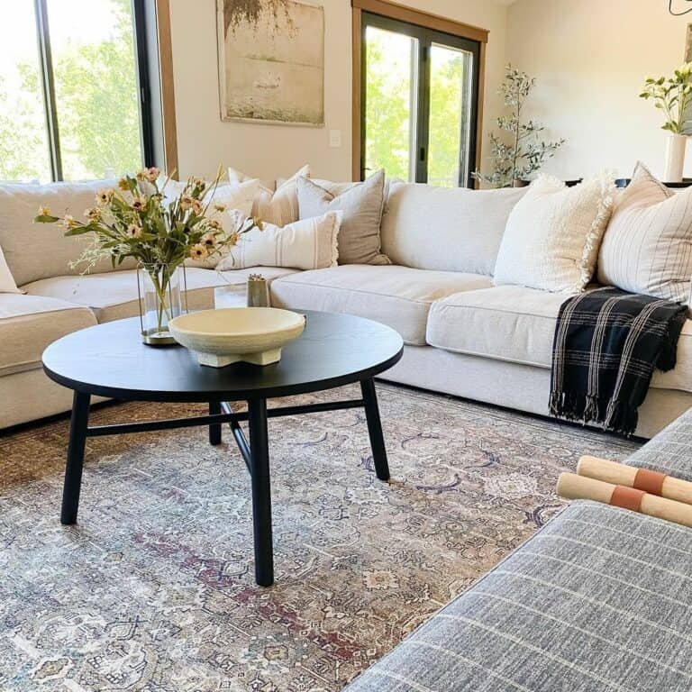 Coffee Table Creates Contrast