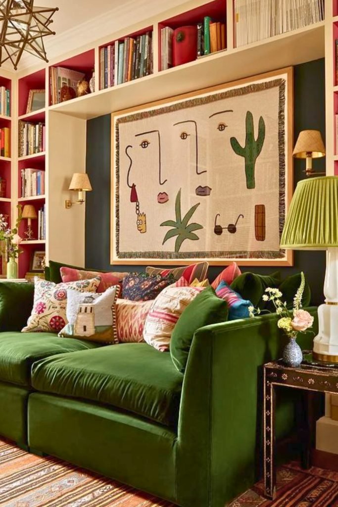 Colorful Fall Reading Corner