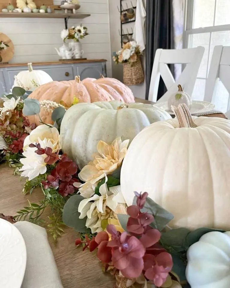 Colorful Pumpkin Table Centerpieces