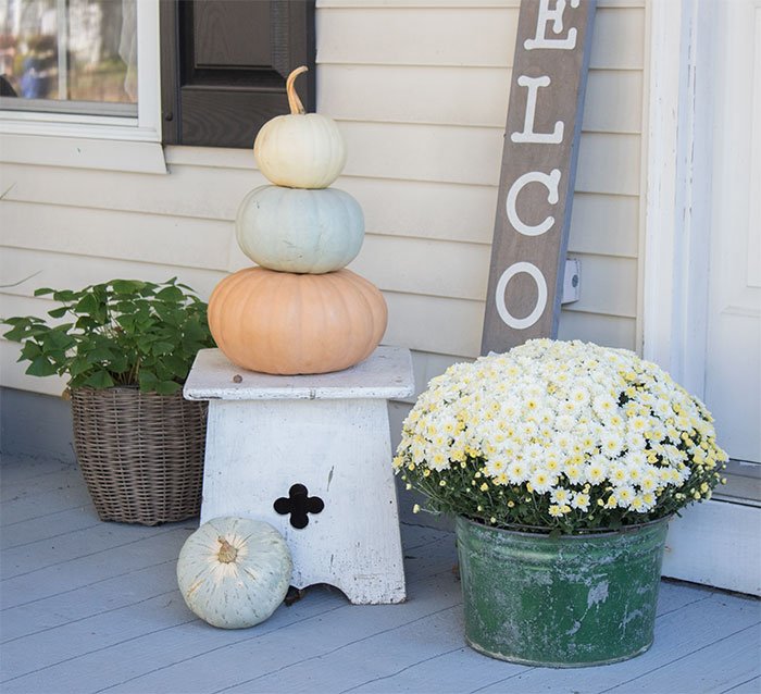 Colorful Stacked Pumpkins