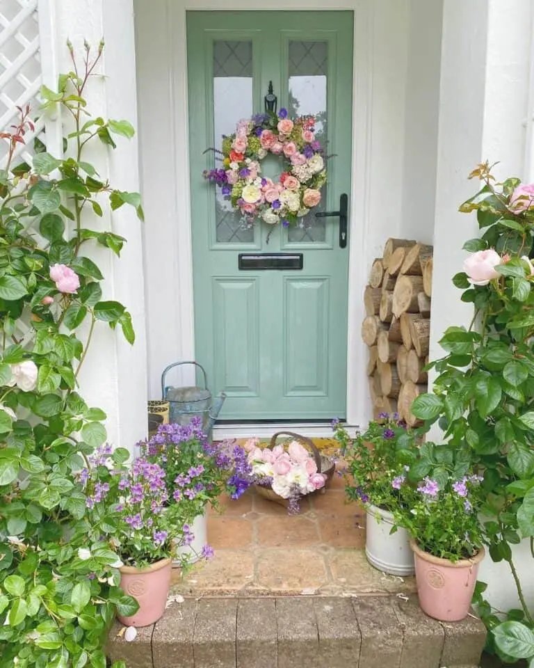 Colorful Summer Wreath Display