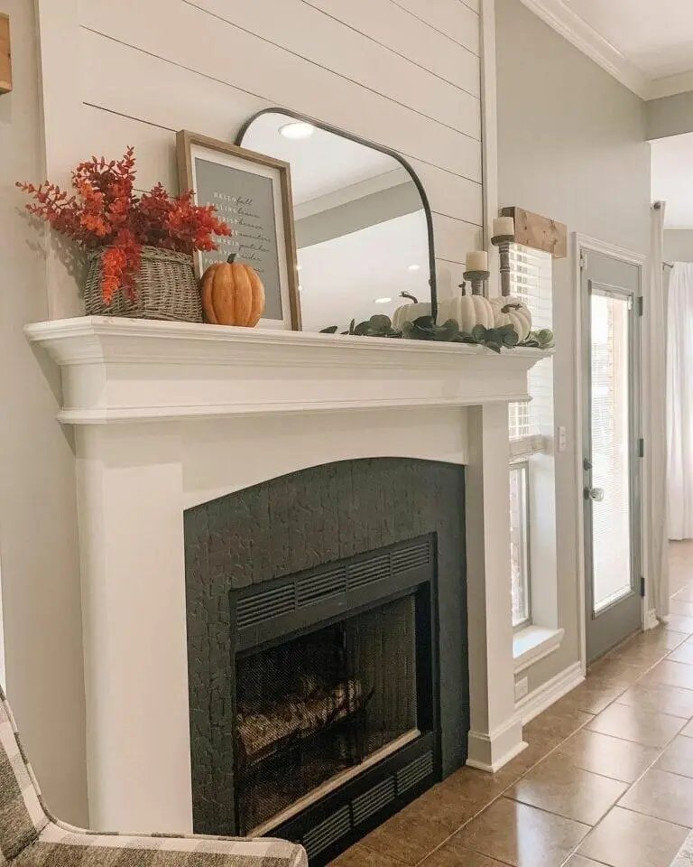 Contemporary Fall Mantel Décor