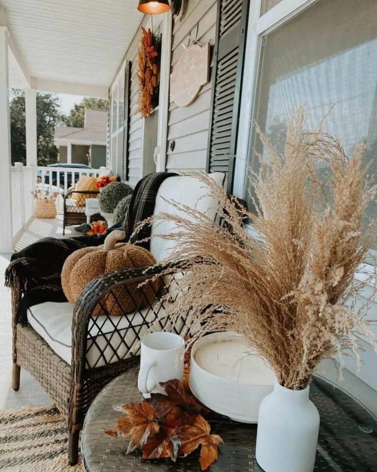 Cottage Deck with Fall Decor