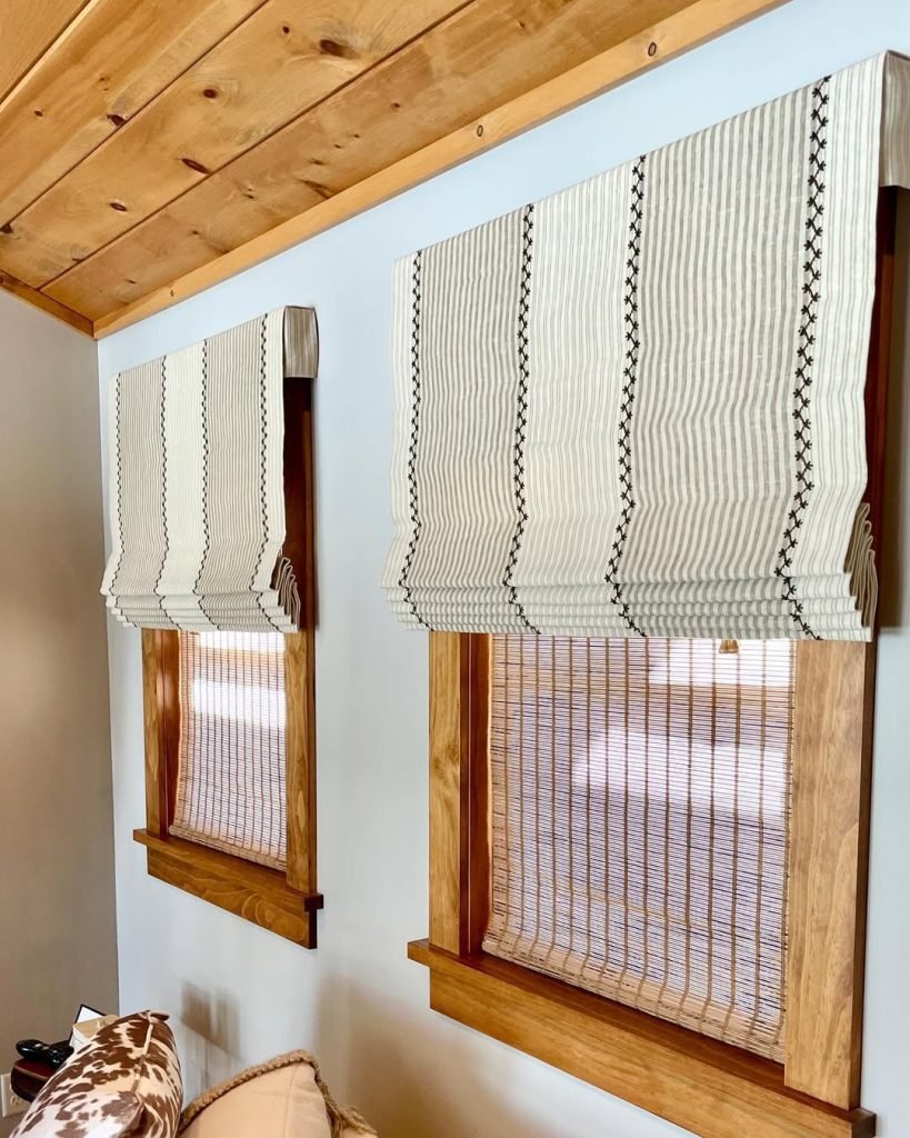 Cottage-Inspired Striped Curtains