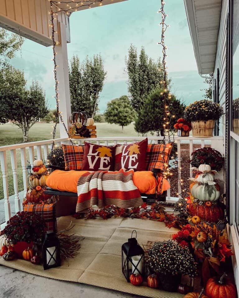 Cottage Porch Swing Decor