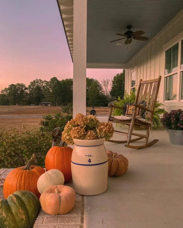 Country Porch with Rocking Chair