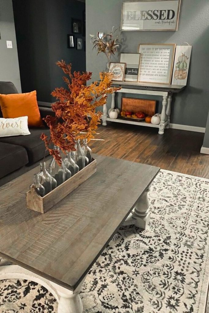 Cozy Autumn Living Room Accents
