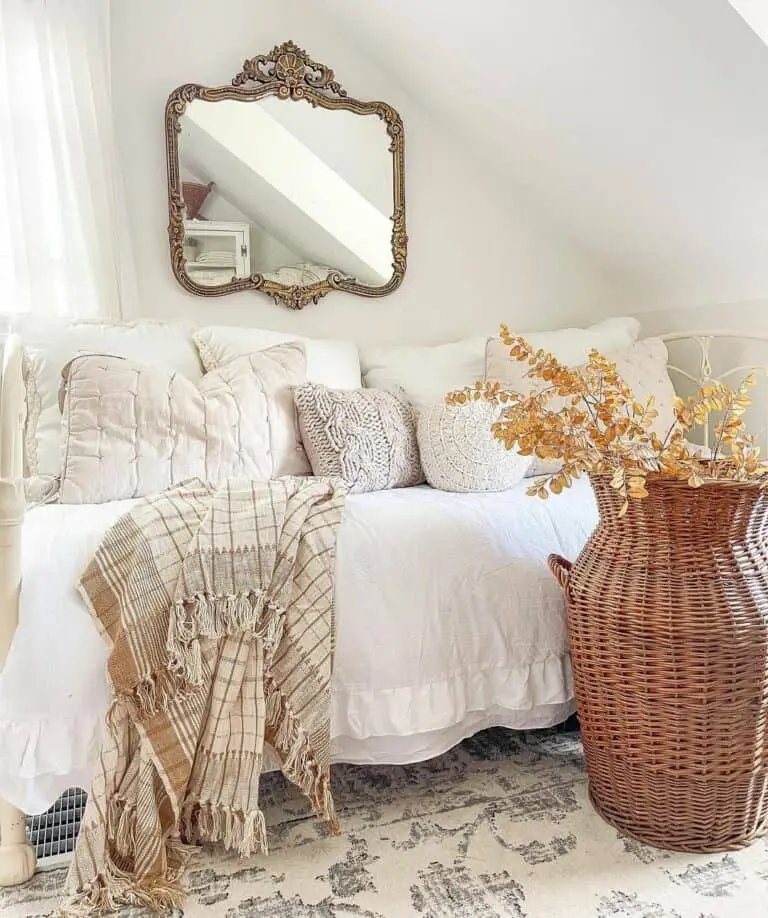 Cozy Daybed with Fall Decor