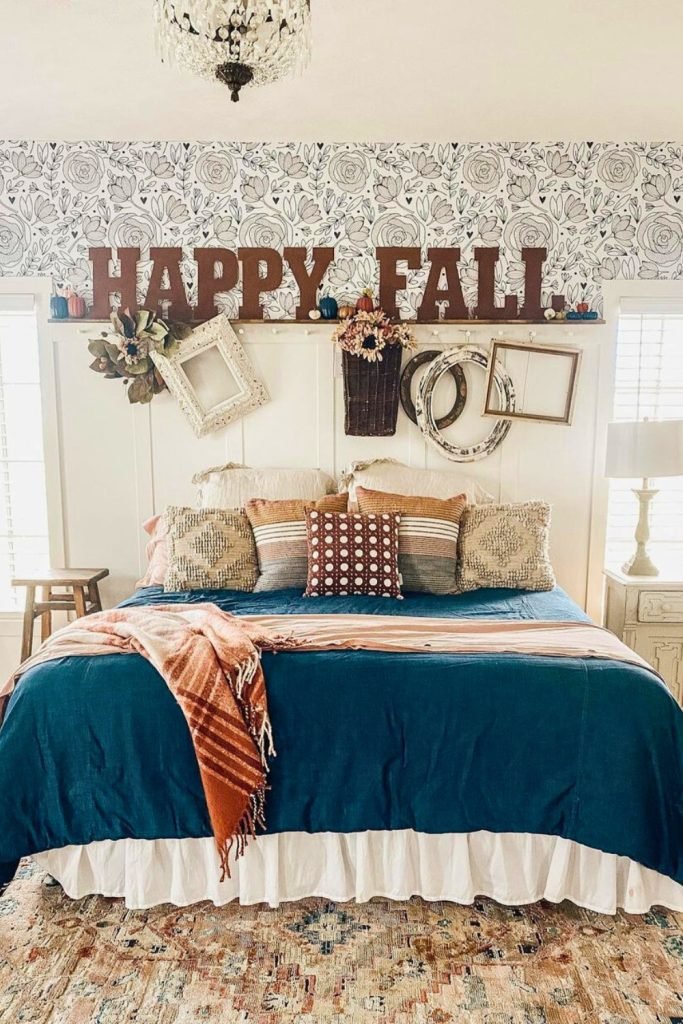 Cozy Eclectic Fall Bedroom