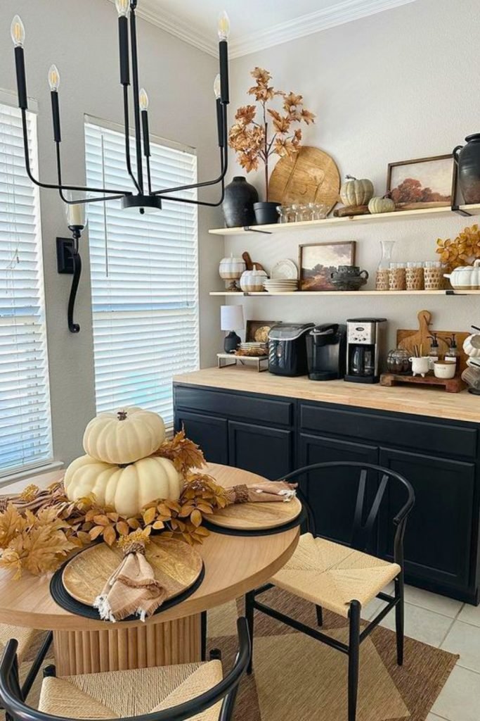 Cozy Fall Coffee Setup