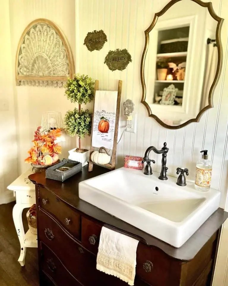 Dark Wood Bathroom Cabinet