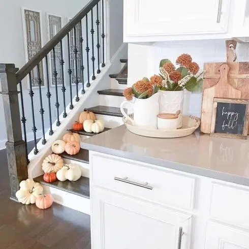Decorative Pumpkin Stair Decor