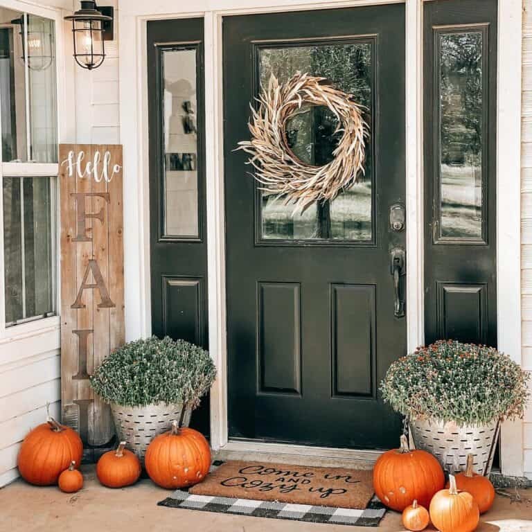 Dried Wreath with Pumpkins