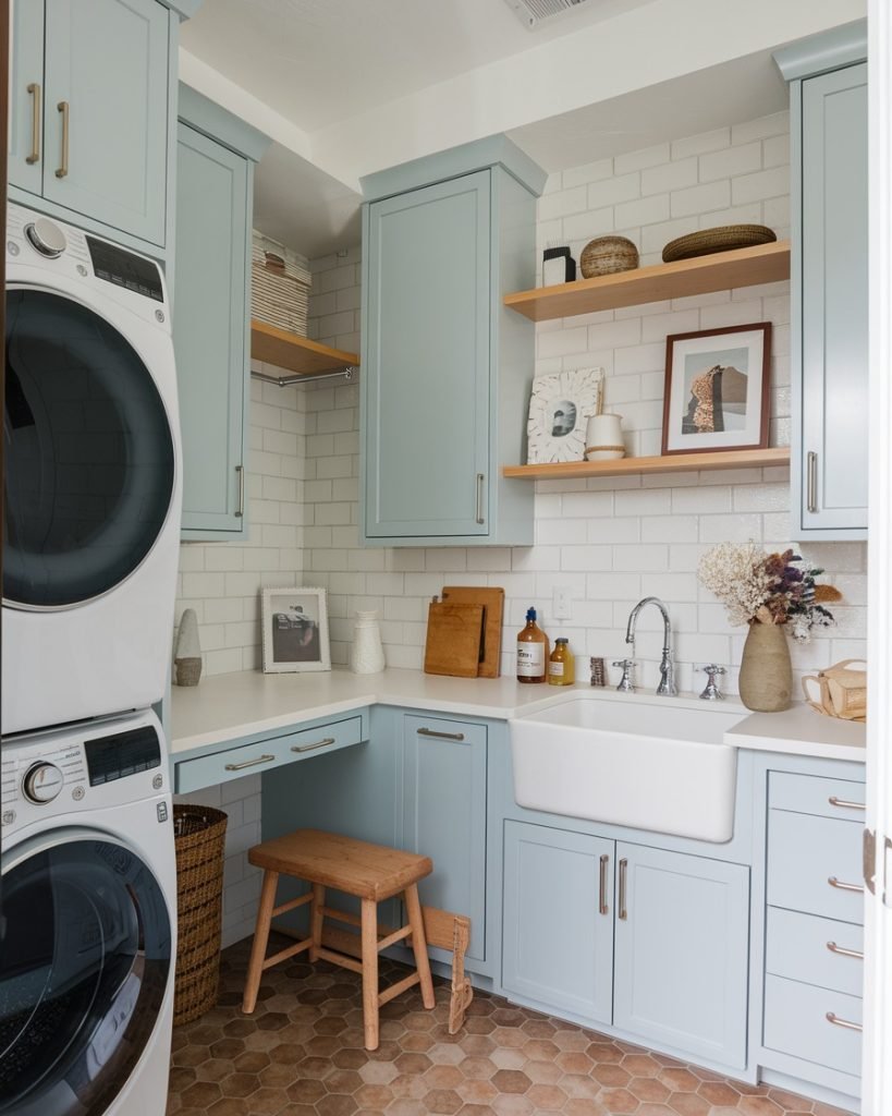 Efficient L-Shaped Laundry Design