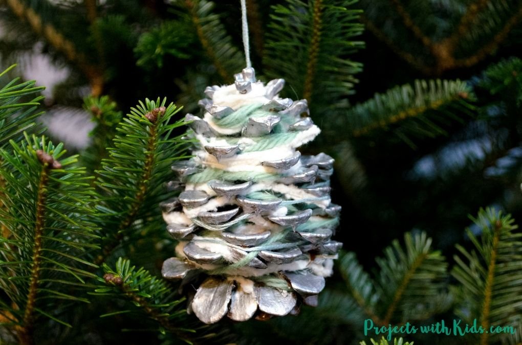 Elegant Yarn Pinecone Ornaments