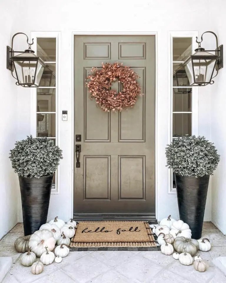 Eucalyptus Wreath and Lanterns