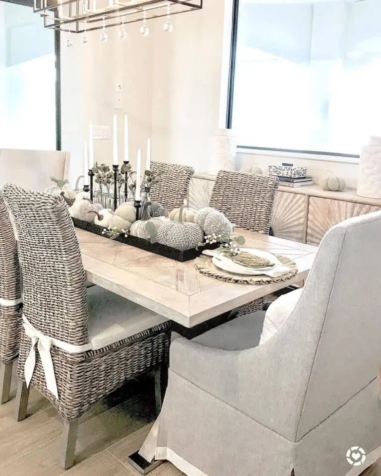 Fabric Pumpkin Dining Centerpiece