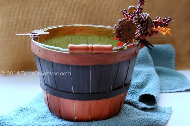Fall Apple Bucket Display