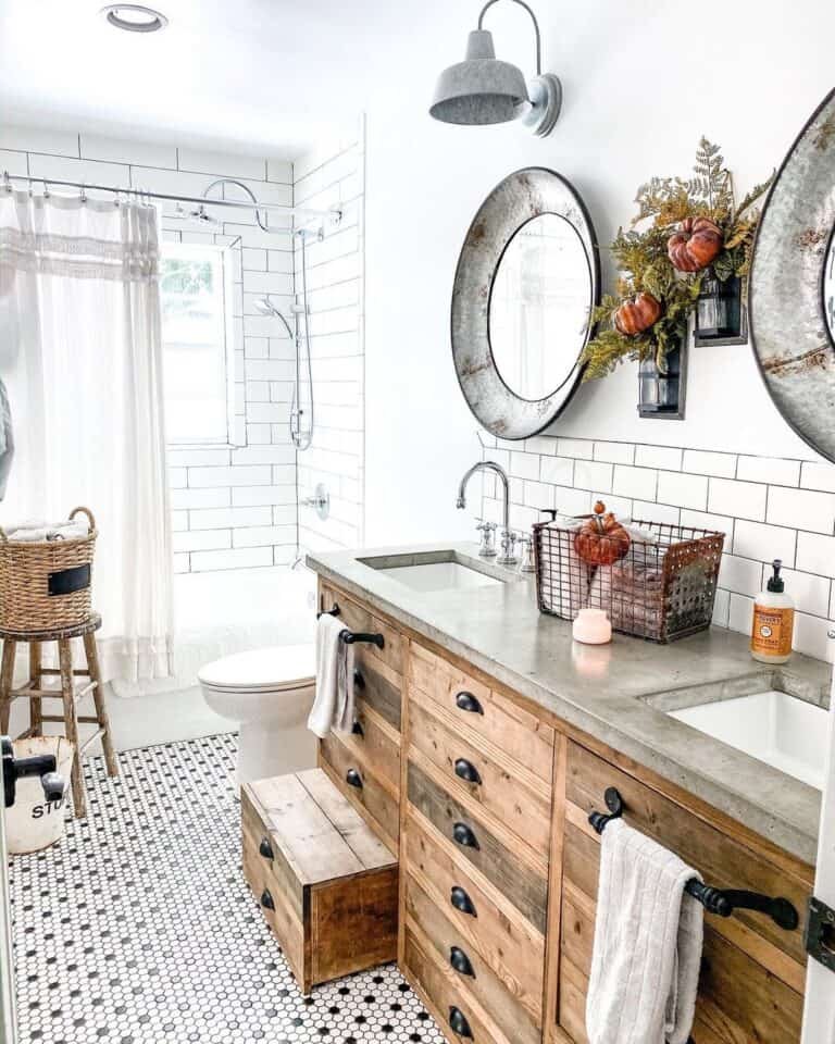 Fall Bouquet Bathroom Decor
