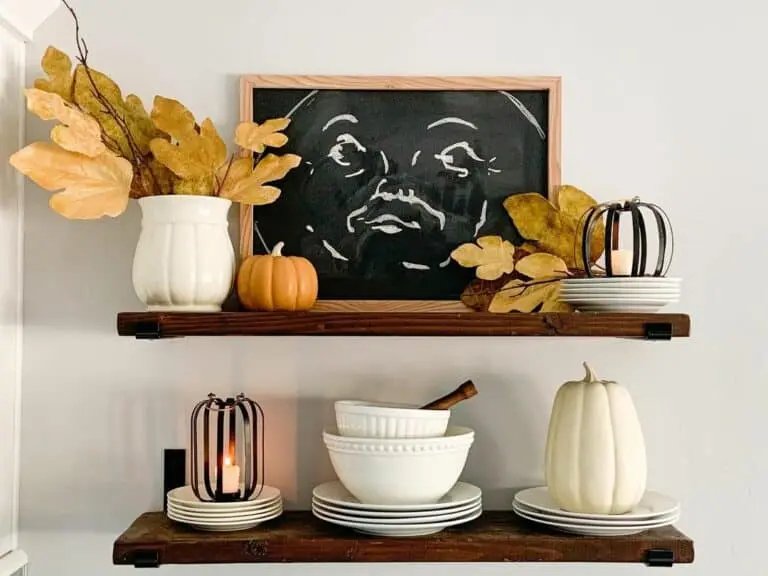 Fall Decor with Chalkboard